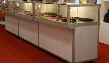 Hire Glass Counter Display Cabinets by Showfront