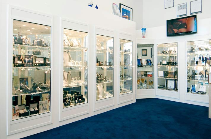 Jewellery Showcases by Showfront in Collins Jewellers, Melbourne