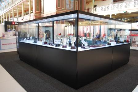 Custom-built Display Cabinet with all 25 of Black Caviar's Trophies