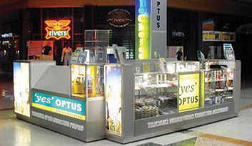Retail Kiosks by Showfront - Optus