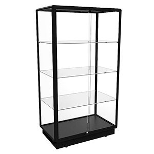 Buy the TGL1000 display cabinet in black from Showfront Collectors Australia 