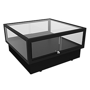 CT 900 – Black Coffee Table Display Case with LED Lighting – Fully assembled