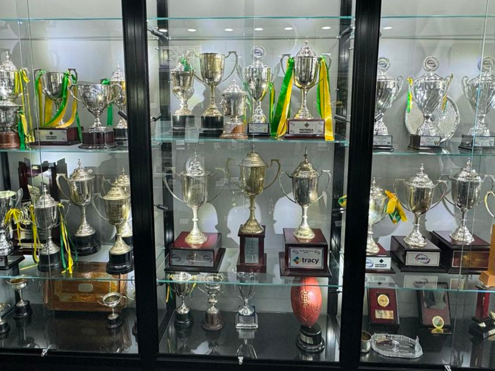 Showcase your achievements in style with Showfront's custom trophy display cases designed to highlight and protect your hard-earned awards.