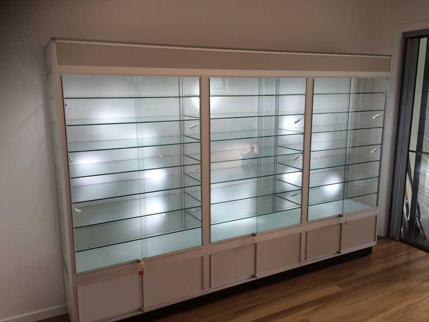 Upright display cabinets