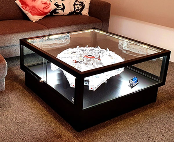 Jabeth Wilson tapperhed Ed Lego Millennium Falcon Coffee Table Display Case - Showfront Collectors