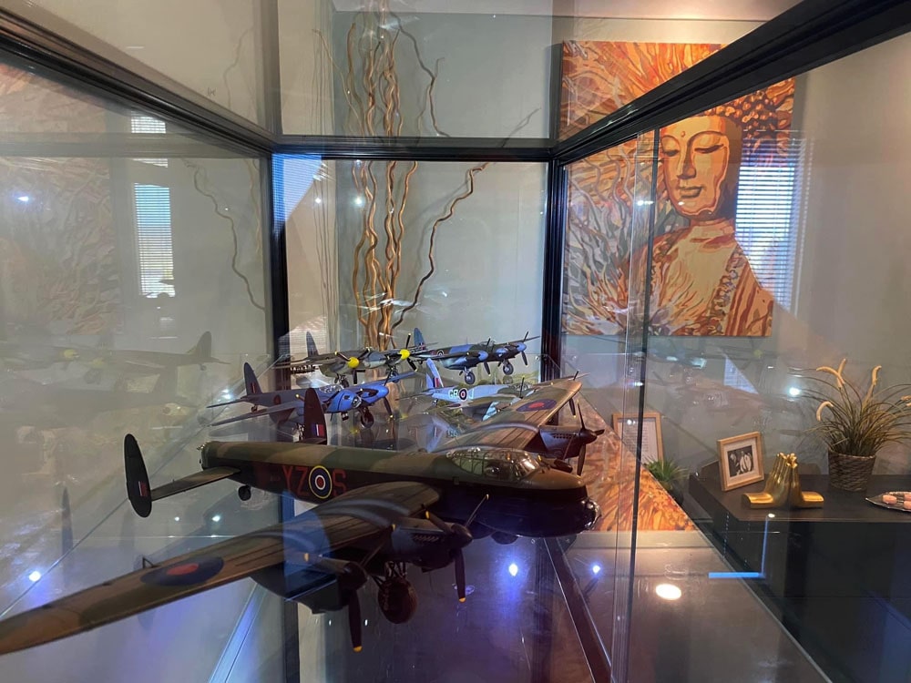 Showfront Customer Showcases His Model Plane Collection in New Glass Display Cabinet 