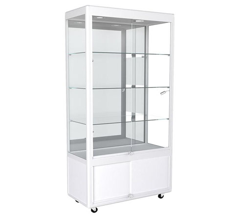 Tea time meets timeless style in the Showfront TSF 900 teacup display cabinet. 