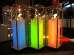 Tower Display Cases with coloured pedestal