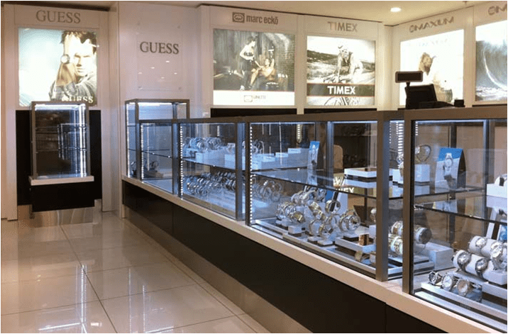 Glass Display Units by Showfront at Myer, Sydney