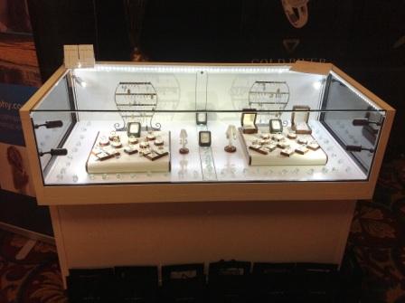 White Hire Display Counter for Jewellery by Showfront