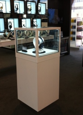 Visual Merchandising at Myer Melbourne - Custom Pedestal Display Case by Showfront