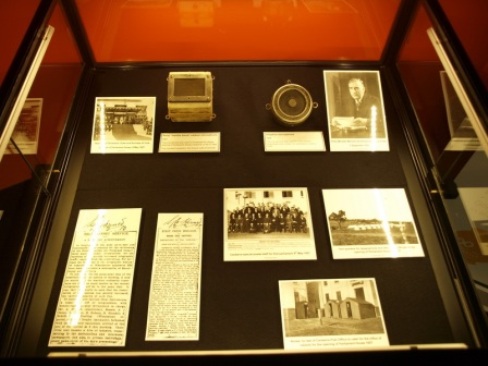 Telstra Museum Artefacts in a Showfront Display Cabinet - Close Up