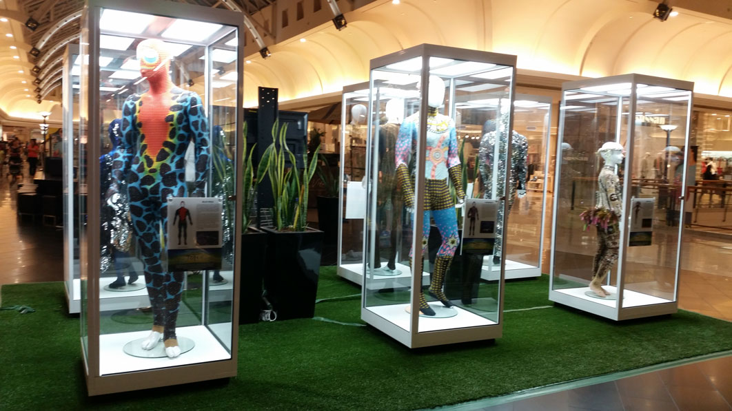 Mannequin Display Cabinets by Showfront at High Point SC featuring Cirque Du Soleil Costumes 2