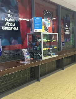 Aldi Woodgrove Counter Display Kiosk by Showfront
