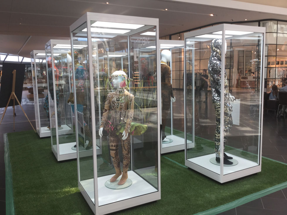 Mannequin Display Cabinets by Showfront at High Point SC featuring Cirque Du Soleil Costumes 1