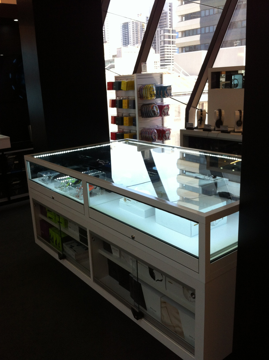 Myer Melbourne Headphone Units - Display Cabinet by Showfront 