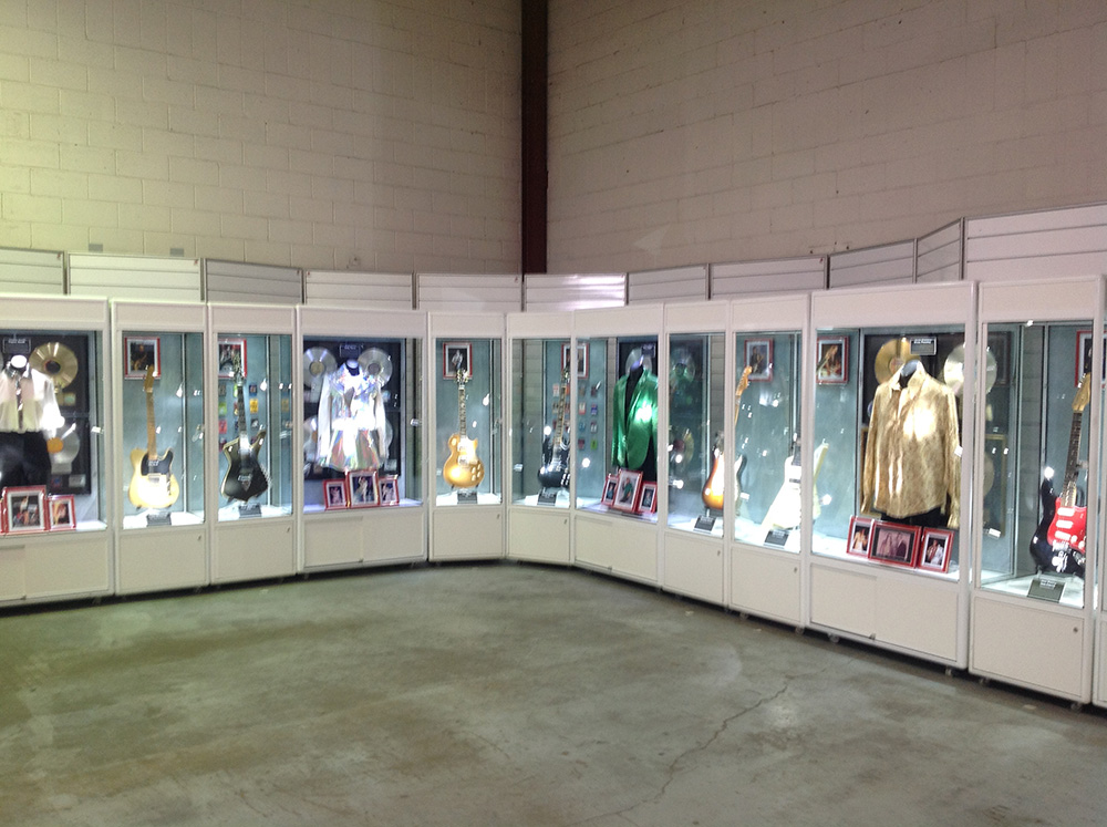 Rock N' Roll Memorabilia Display Cabinets 