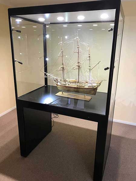 Model Ship Display Case Hms Bounty Case Study Showfront Collectors