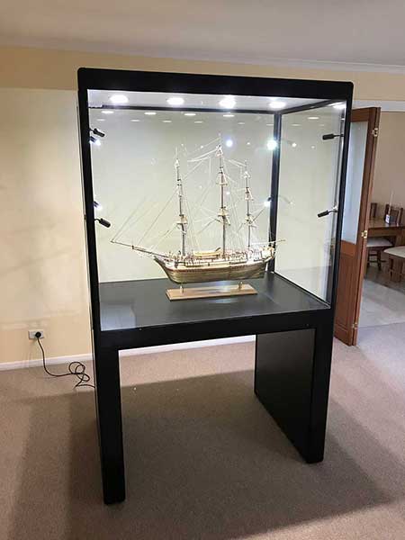 Model Ship Display Case Hms Bounty Case Study Showfront Collectors