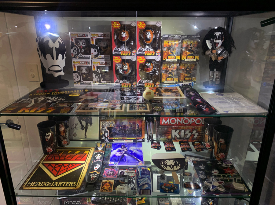 KISS Band Memorabilia Display Case - Close Up of top half of TGL 1200 Upright Display Case.jpg