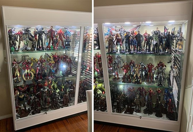 TPFL 2000 Upright Glass Display Cabinet with LED Downlights  for superhero collectables