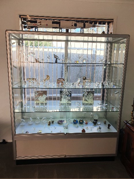 Swarovski display case with cheap light