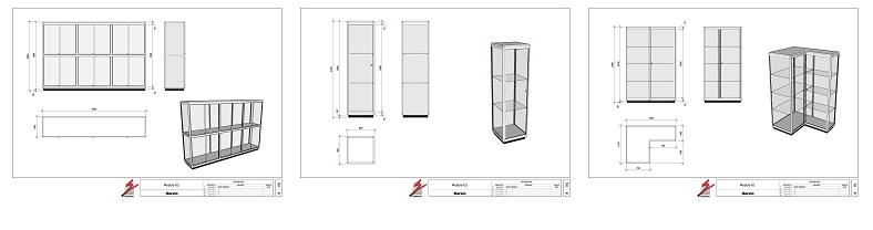 Digital design for custom display case from Showfront 