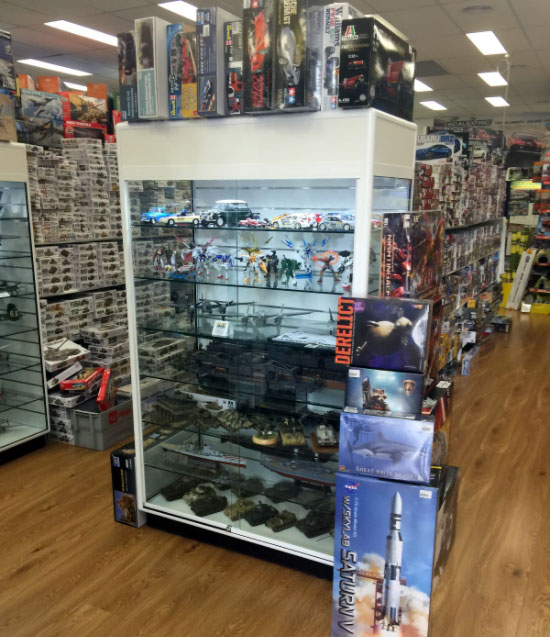 This retailer chose the TGF1200 from Showfront to display his diecast model toys in store.