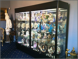 Upright display cases