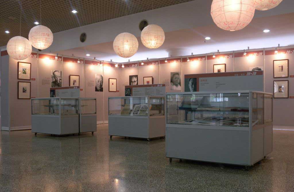 Museum display counters at an exhibition