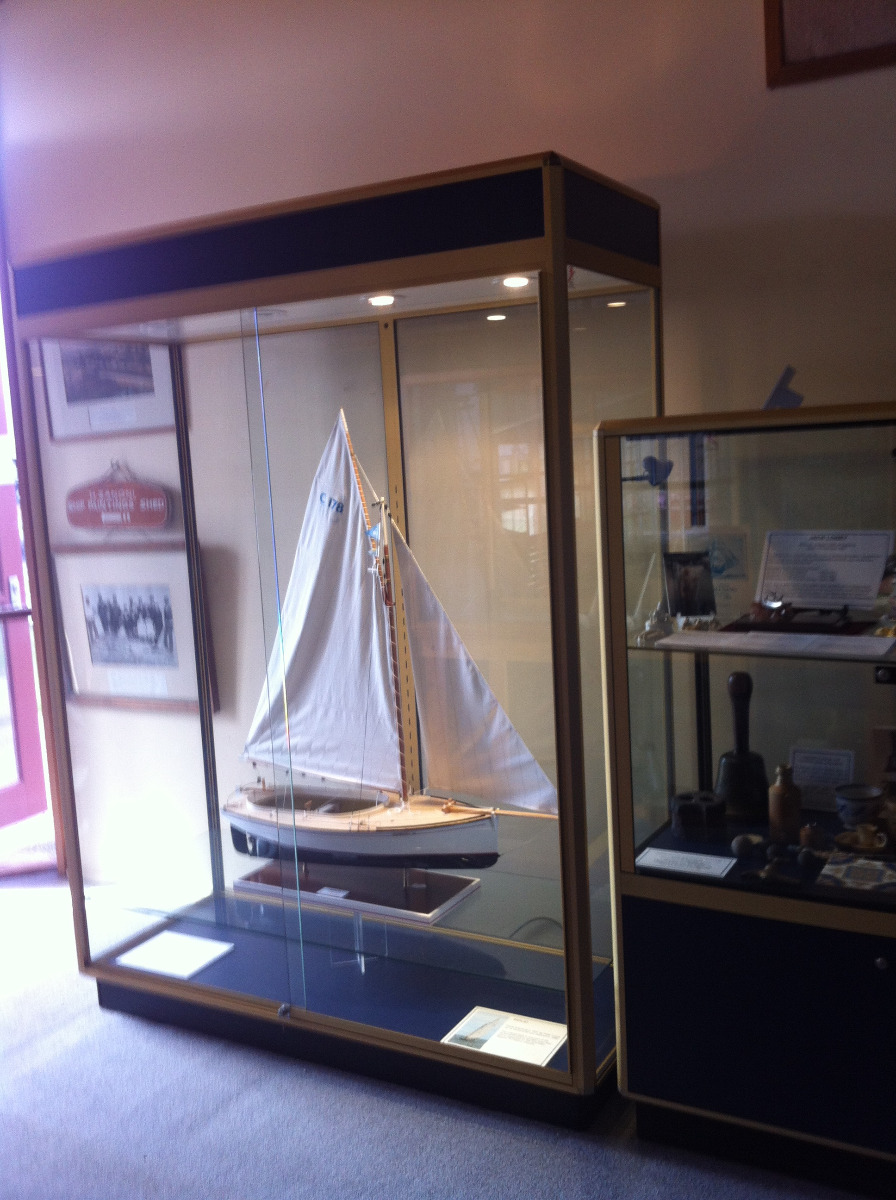 Upright museum display case at the Queenscliffe Maritime Museum, Victoria 2
