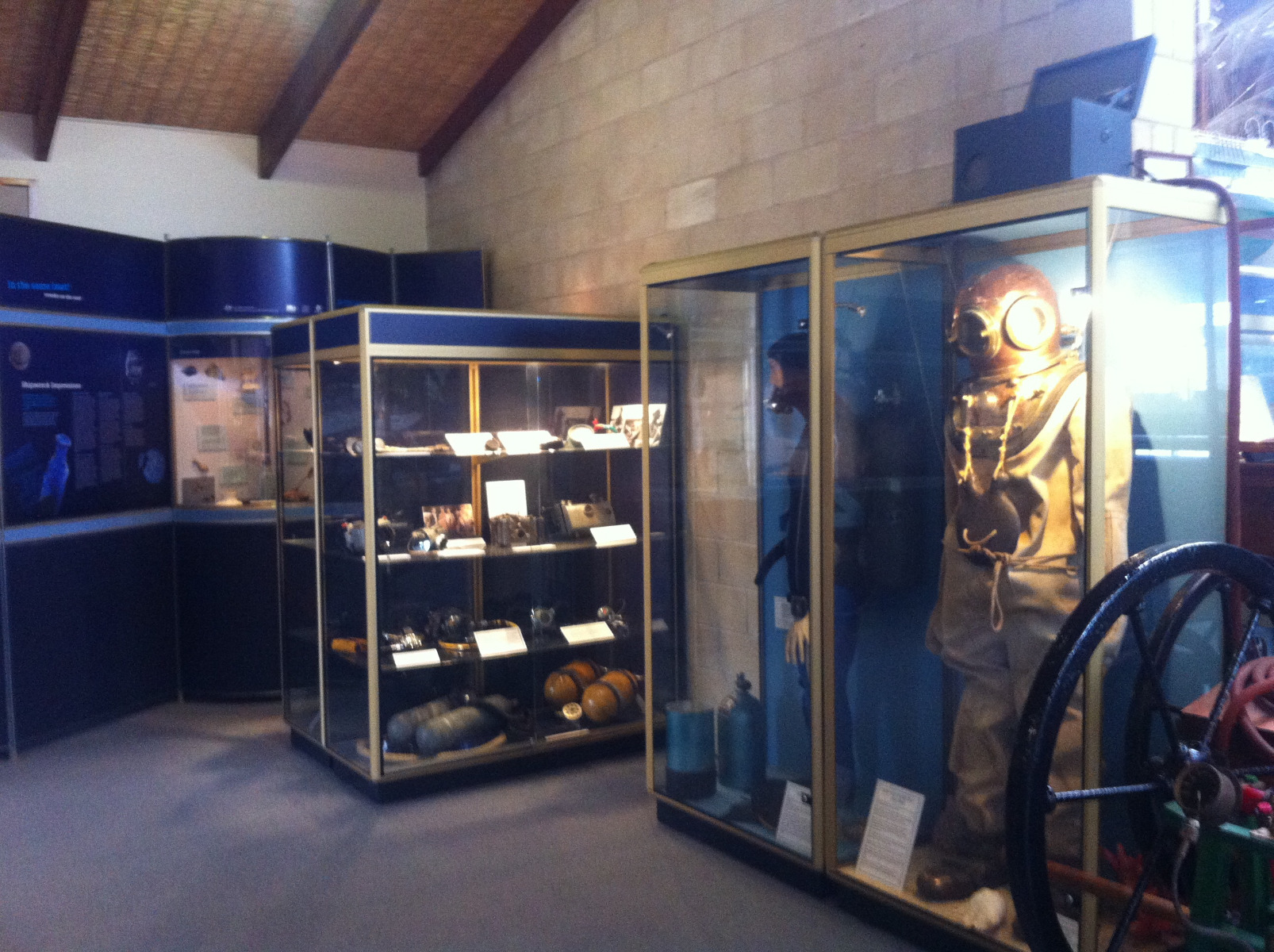 Upright museum display case at the Queenscliffe Maritime Museum, Victoria 3