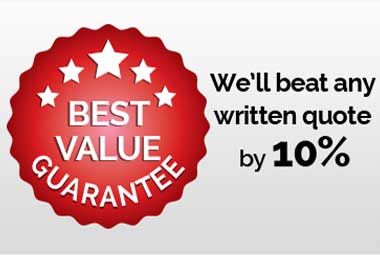 Find a better deal? We'll beat any written quote by 10% with our best value guarantee