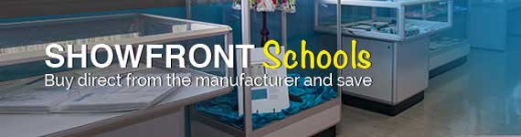 Buy direct from Showfront Schools and save big on display cases and shelving!