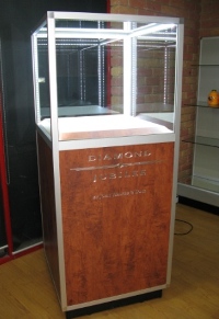 Custom Pedestal Cube Display Case created for the Johnny Walker Diamond Jubilee