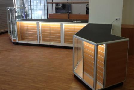 Custom Shop Counter with Slatwall Panels