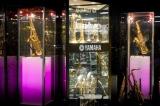 Tower Display Cabinets with Saxophones