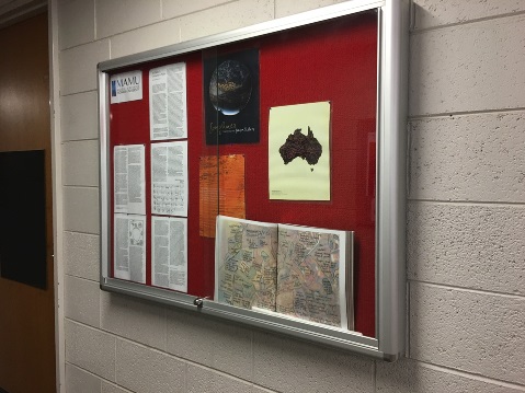 Lockable Noticeboard, Monash University by Showfront