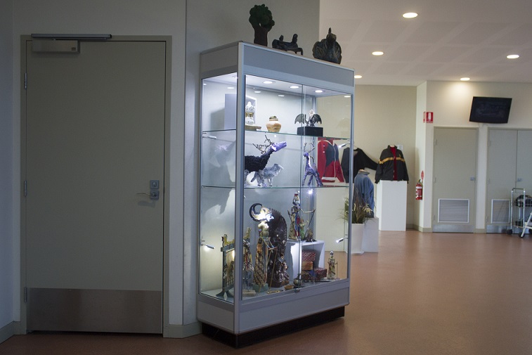 TPFL 1200 Upright Glass Display Cabinet by Showfront at Bacchus Marsh Grammer School